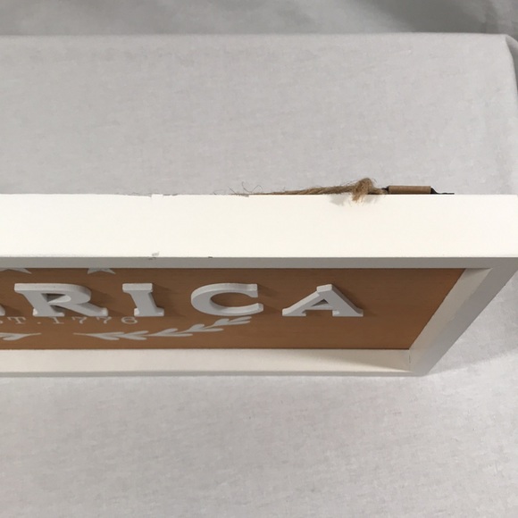 SIGN-America Est. 1776/Show Your Patriotism/Size 7-7/8”x 18-1/2”x 1-1/4”D approx - Picture 5 of 8